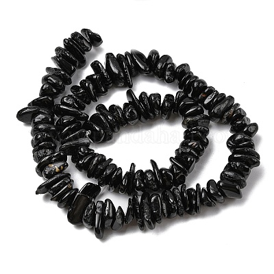 Натуральный черный турмалин бисер нитей&nbsp;LS-G-A285-A07-01-1