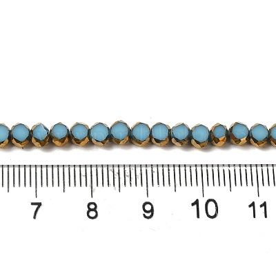 Стеклянные бусины с гальваническим покрытием  EGLA-P061-01A-01-1