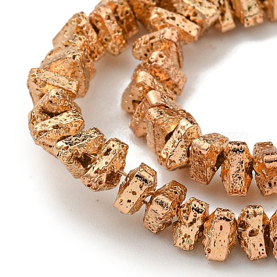 Гальванические бусины из натуральной лавы G-I360-H02-02-1