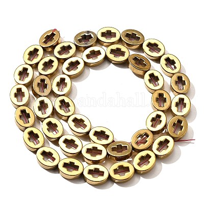 Гальванические нити из синтетических немагнитных гематитовых бусин G-L613-Z01-02E-1