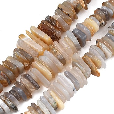 Серые натуральные бусины из агата &nbsp;G-A302-A02-01-1