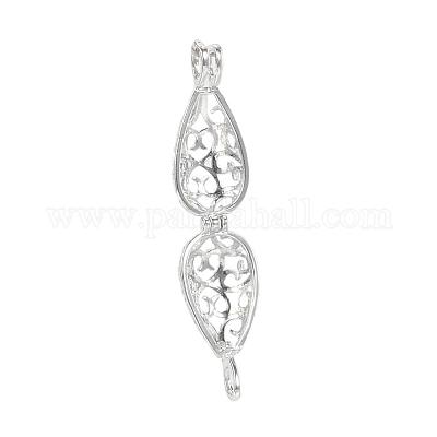 Полые медные Locket подвески KK-K124-11P-NR-1