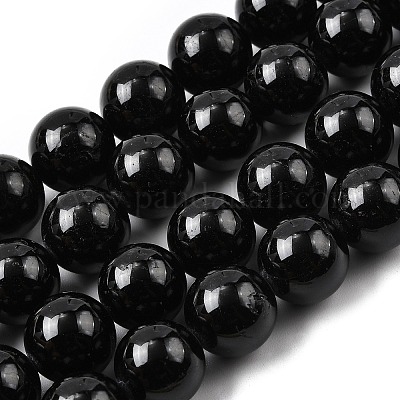 Натуральный черный турмалин бисер нитей&nbsp;G-G763-01-12mm-A-1