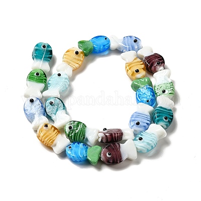 Бусы лэмпворк ручной работы LAMP-G154-07A-1