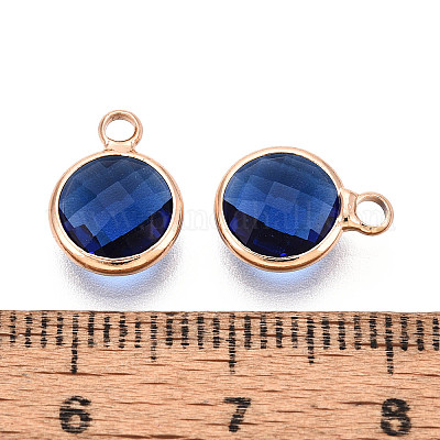 Латунь стекло подвески золотой тон&nbsp;GLAA-ZX008-24C-G-1