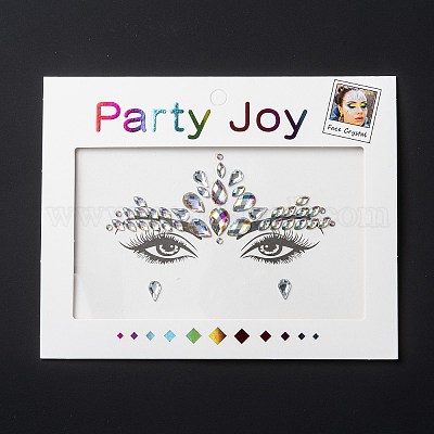 Акриловые наклейки для лица с драгоценными камнями&nbsp;LS-MRMJ-F014-02-1