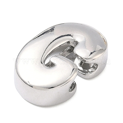 Латунные бусины с инициалами&nbsp;KK-B167-27P-01G-1