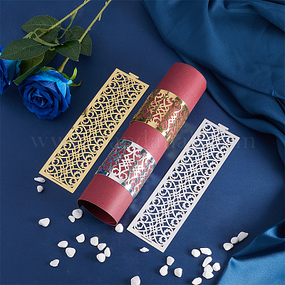 50 шт. 2 стильных металлических кольца для бумажных салфеток AJEW-GF0007-51-1