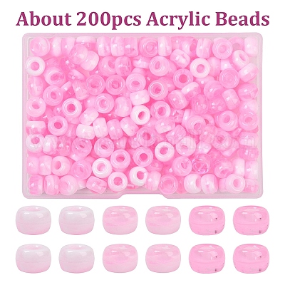 200шт акриловые бусины&nbsp;KY-YW0002-06C-1