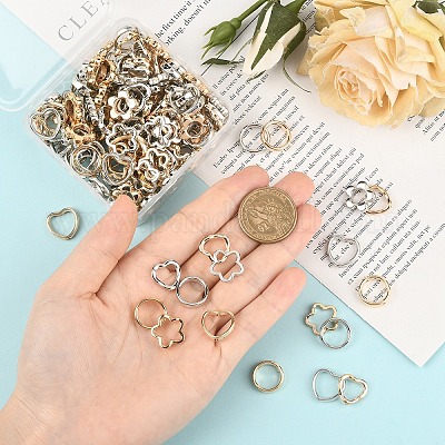 100шт ccb пластиковая рамка для бусин&nbsp;CCB-YW0001-64G-1