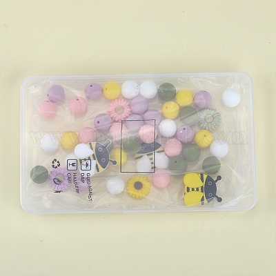 59шт 12 стиля силиконовые бусины&nbsp;SIL-SZ0002-26-1