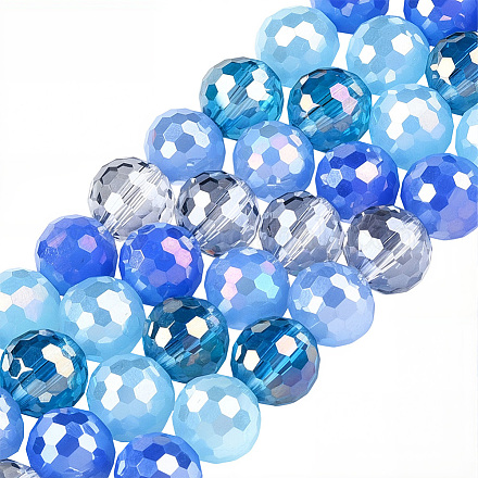 4 нити гальванизированные стеклянные бусины нити GLAA-PA0001-09C-1