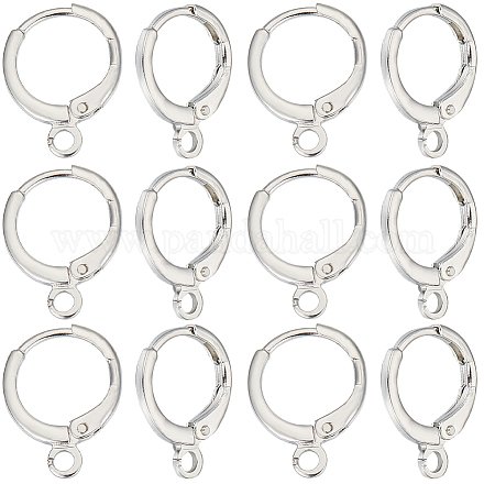 50 шт. латунные серьги с защелкой KK-SC0004-22P-1