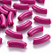 Opaque Acrylic Beads, Curved Tube, Medium Violet Red, 36x13.5x11.5mm, Hole: 4mm, about 133pcs/500g