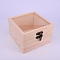 Shape Pine Wooden Box, with Glass Windows and Iron Clock, Rectangle, BurlyWood, 137x120x82mm