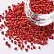 Glass Seed Beads, Opaque Colours Seed, Small Craft Beads for DIY Jewelry Making, Round, Red, 8/0, 3mm, Hole:1mm, about 10000pcs/pound