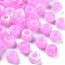 Acrylic European Beads, Imitation Gemstone, Large Hole Beads, Rondelle, Pearl Pink, 11x8mm, Hole: 5mm, about 650pcs/500g