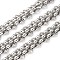 304 Stainless Steel Woven Link Chains, Unwelded, Stainless Steel Color, 13.5x6.5x1.5mm
