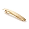Brass Filigree Hair Barrette, Rectangle, Matte Gold Color, 105x10x10mm