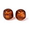 Opaque Acrylic Beads, Square, Sienna, 17x16x16mm, Hole: 2.7mm