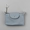 Leather Coin Purse Keychains, Aqua, 140mm