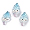Transparent Epoxy Resin Decoden Cabochons, Glitter Sea Animals, Shell Shape, 24x13x8mm