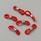 Silicone EyeGlass Holders, with Platinum Iron Findings, Red, 21.5x6x4.5mm