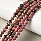 Природные родонит бисер нитей&nbsp;G-G717-4mm-2