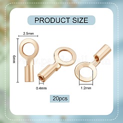 10 шт. латунные наконечники для шнура&nbsp;KK-BC0012-47