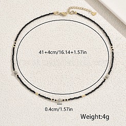 Винтажные ожерелья из граненых круглых стеклянных бусин в европейском стиле для женщин&nbsp;XV6526-1