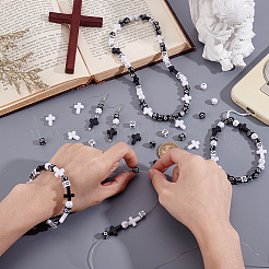 480шт 6 стиля непрозрачные акриловые бусины&nbsp;SACR-PH0002-35