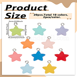 20шт 10 цвета пластиковые подвески&nbsp;KY-LP0001-36