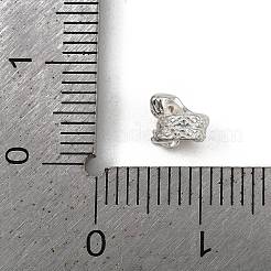 Покрытие стойки латунные прозрачные бусины из кубического циркония&nbsp;KK-L236-03A-S