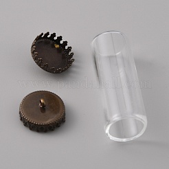 Прозрачные стеклянные бутылки подвески&nbsp;GLAA-WH0039-01AB