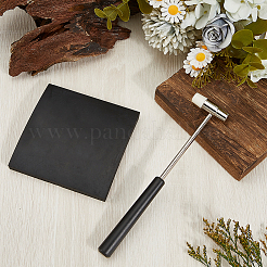 Двухсторонний молоток из стали и резины для изготовления ювелирных изделий&nbsp;AJEW-CY0001-85