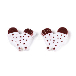 Печатные непрозрачные бусины из смолы&nbsp;RESI-N043-25