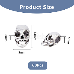 60 шт. бусины из сплава в тибетском стиле на тему Хэллоуина&nbsp;FIND-DC0006-25