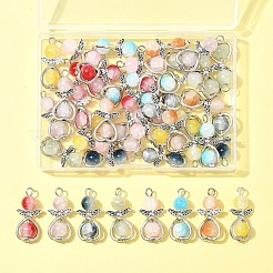 40 шт. подвески в виде ангела из стекла 8 цветов. с фурнитурой из сплава&nbsp;PALLOY-FS00027