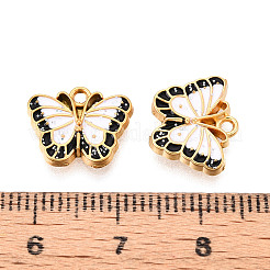 Подвески из нержавеющей стали 304 и эмалевой пудры с блестками&nbsp;STAS-T064-85G-02