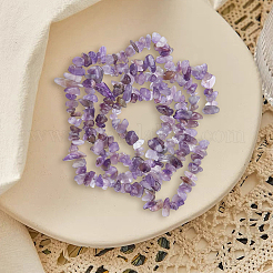 2 нити бусин из натурального аметиста&nbsp;G-PA0001-57