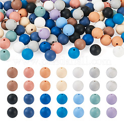 140 шт. 14 цвета пищевые экологически чистые силиконовые бусины&nbsp;SIL-TA0001-32