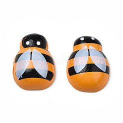 Окрашенные распылением деревянные кабошоны&nbsp;LS-X-WOOD-Q033-04B