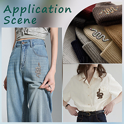 4 шт. 4 стиля тканевая нашивка ручной работы со стразами&nbsp;DIY-GF0010-80