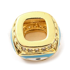 Реечное покрытие латунь микро паве кубический цирконий европейские бусины&nbsp;KK-M247-34G-01