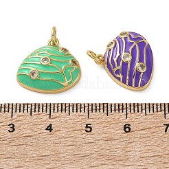 Латунные микропаве прозрачные подвески с фианитом&nbsp;KK-D221-20G-03