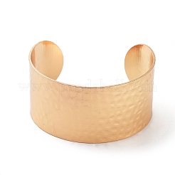 Широкие открытые браслеты-манжеты из нержавеющей стали 304 для женщин&nbsp;BJEW-Z067-01G-01