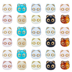 100шт 10 цвета прозрачные акриловые бусины&nbsp;MACR-SC0002-31