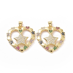 Латунные микро проложить кубического циркония подвески&nbsp;ZIRC-F134-02G-01