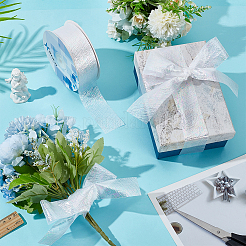 Лента из переливающегося полиэстера длиной 18 м.&nbsp;OCOR-WH0097-10A