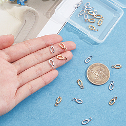 24 шт. 2-х цветные латунные трубчатые дужки&nbsp;KK-PH0002-35